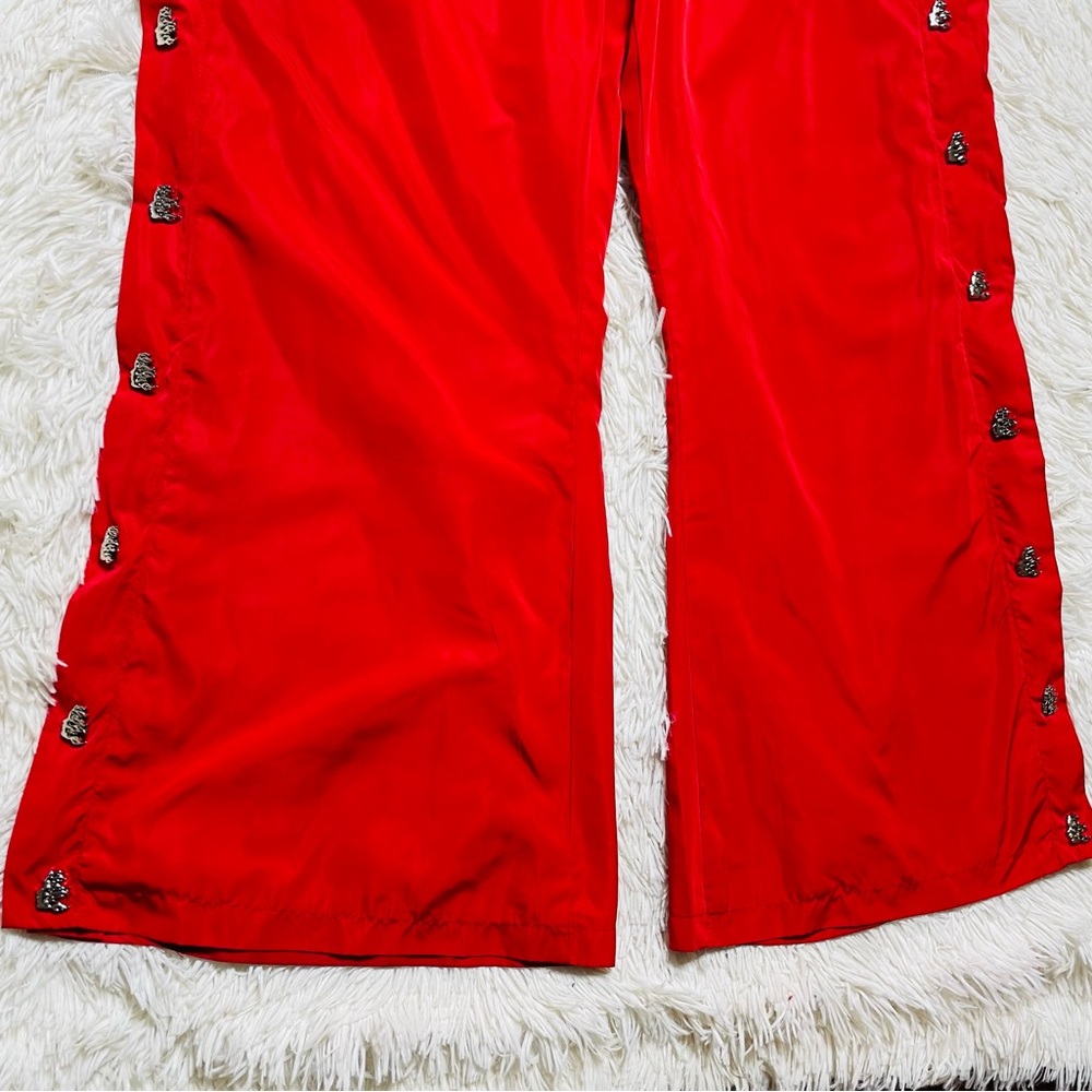 Hellstar Nylon Flare Pants Snap Button Sides - image 2